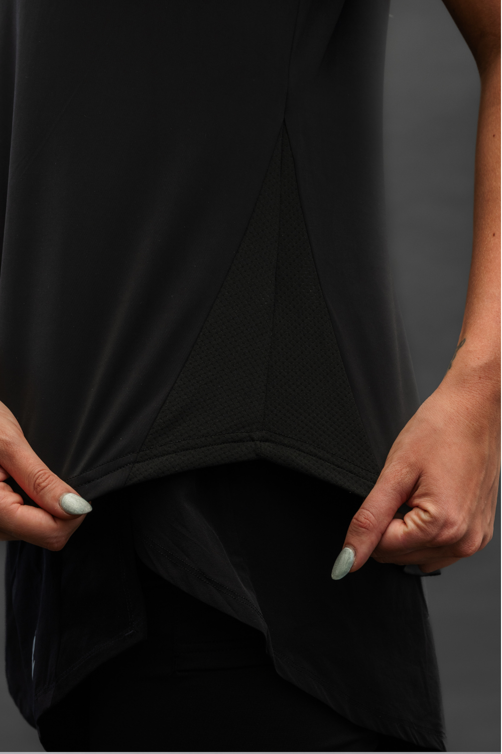 Remera Dryplay Clásica Mujer Negro