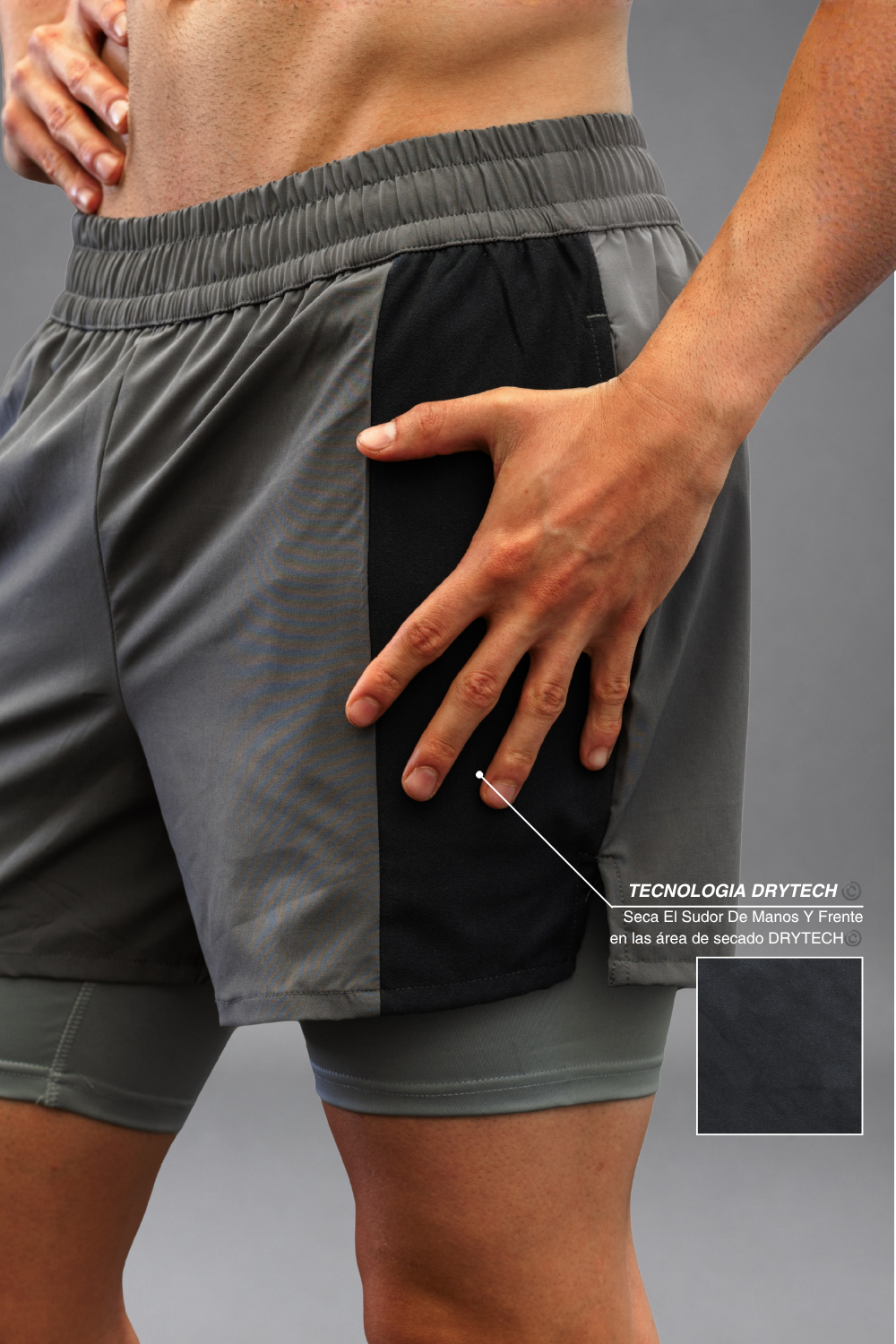 Short Quickdry Advance Zurdo Stone