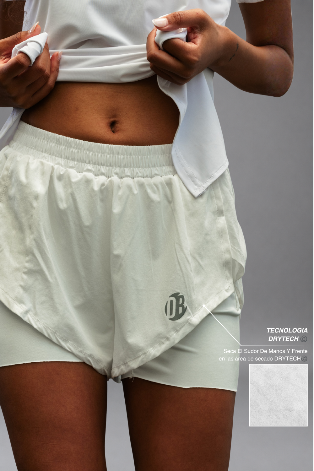 Short Dryquick Clásico Mujer Blanco