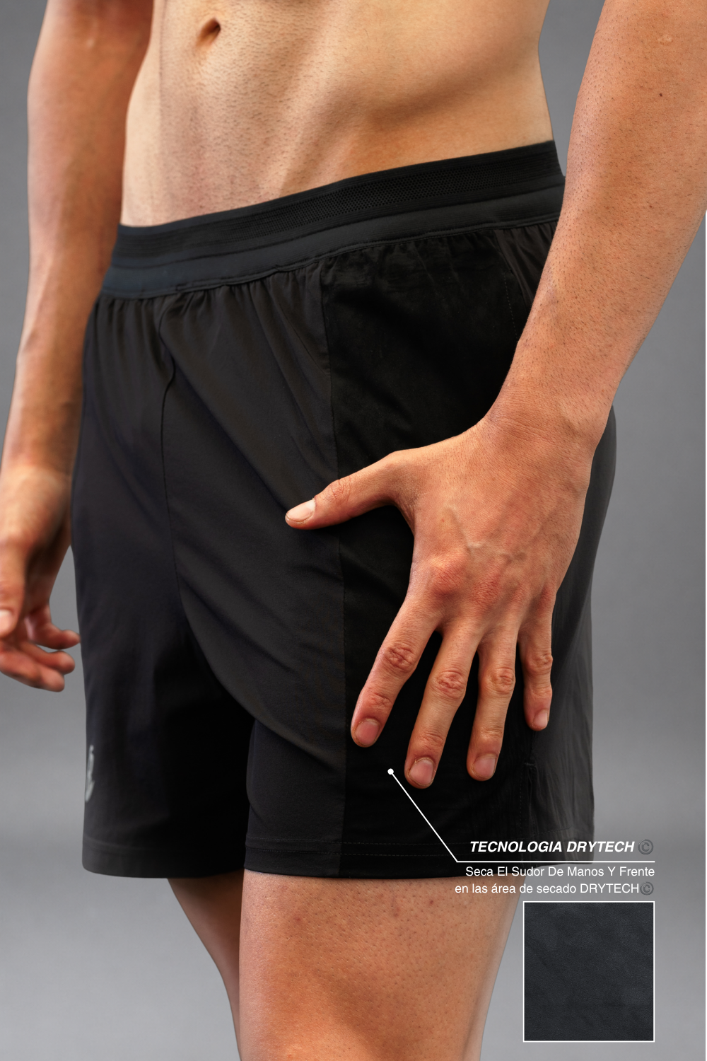 Short Quickdry Clásico Zurdo Negro